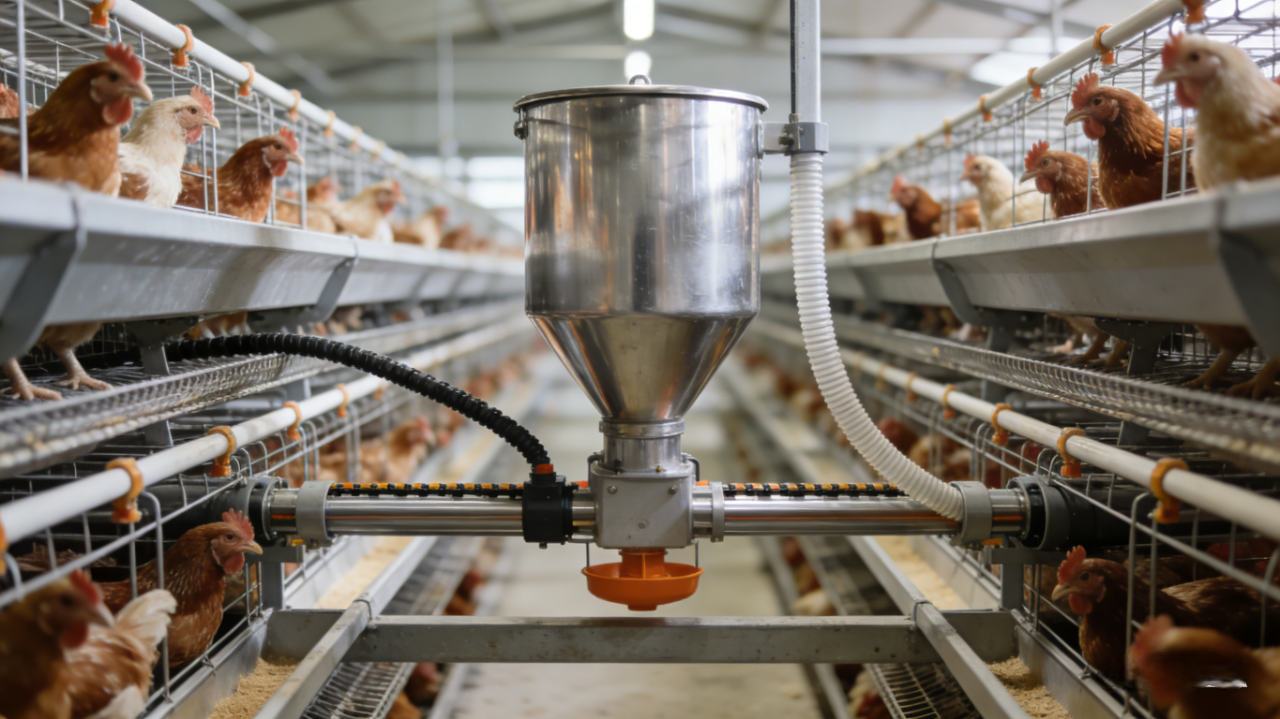 現代化蛋雞場添加活力旺飼料示意圖