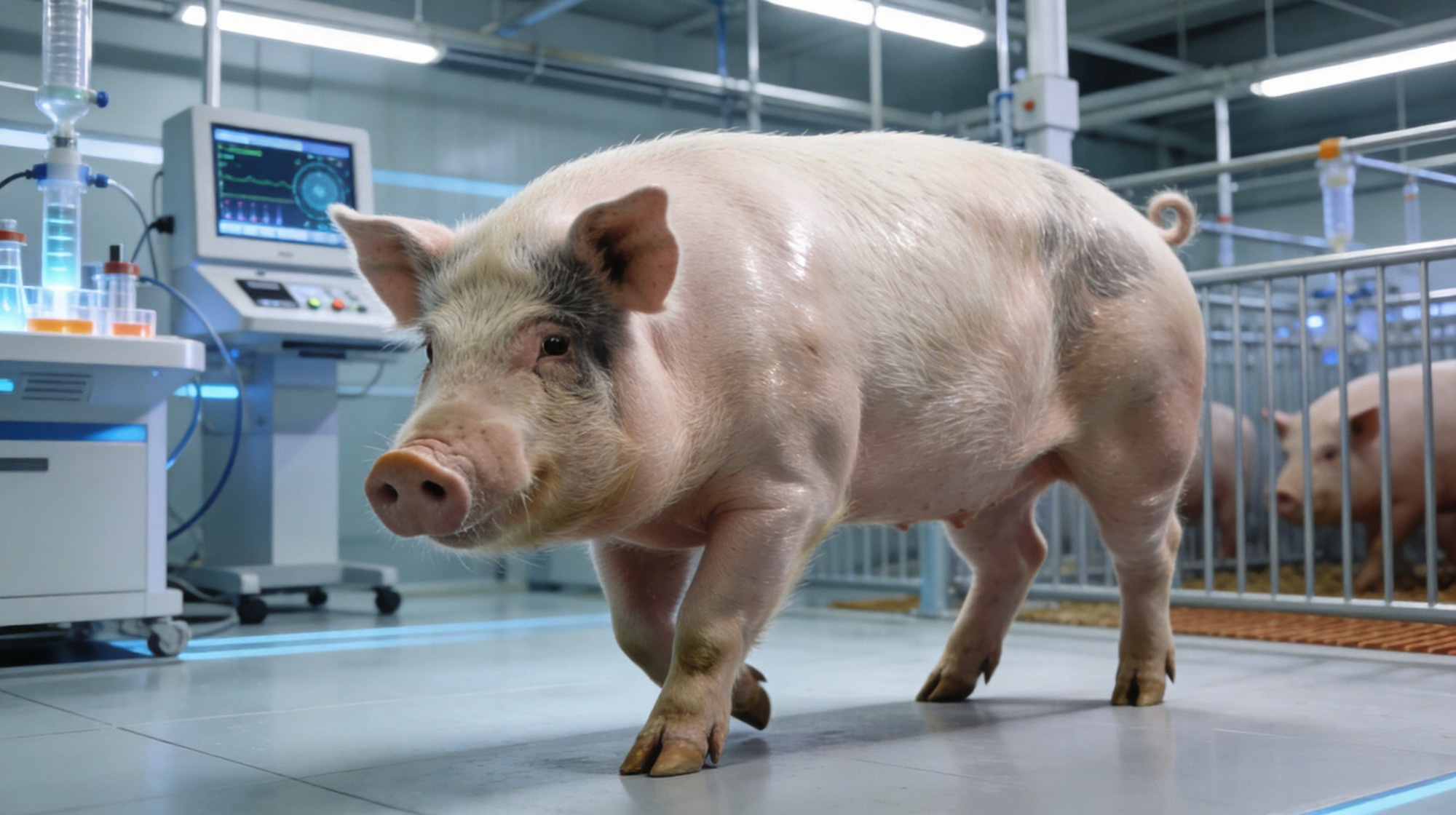 現代化種公豬養殖場