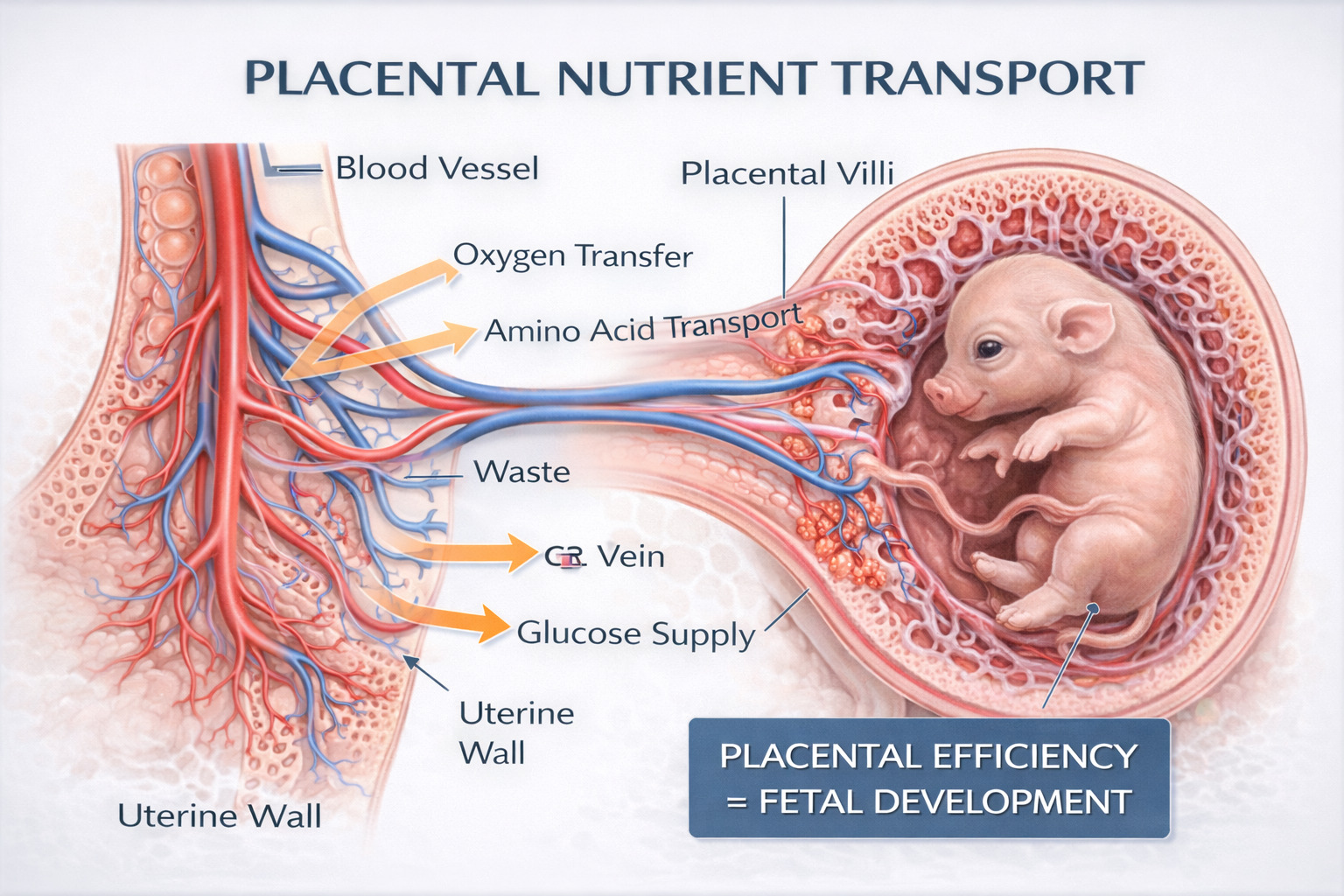 胎盤營養運輸示意圖