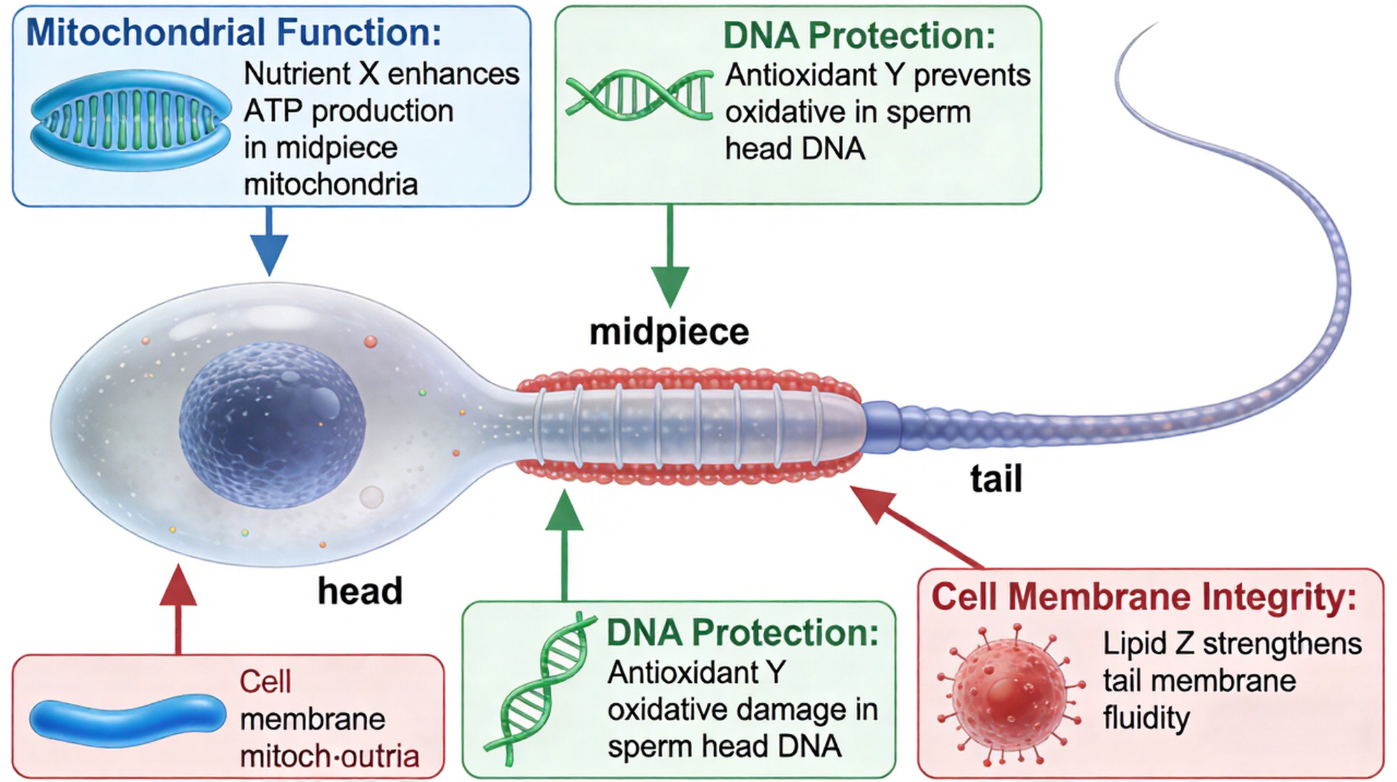 精子品質提升機轉圖解